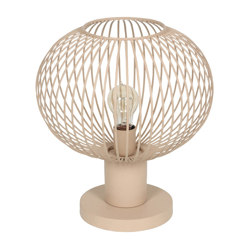 Lampa stołowa druciana Gila 33cm piaskowa Trio