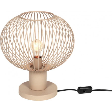 Lampa stołowa druciana Gila 33cm piaskowa Trio