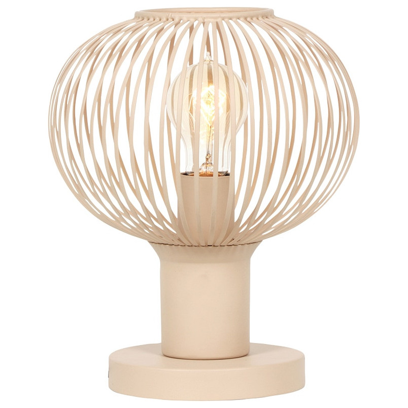Lampa stołowa druciana Gila 23cm piaskowa Trio