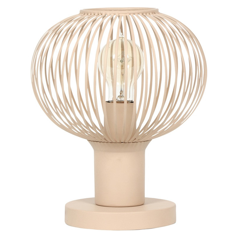 Lampa stołowa druciana Gila 23cm piaskowa Trio