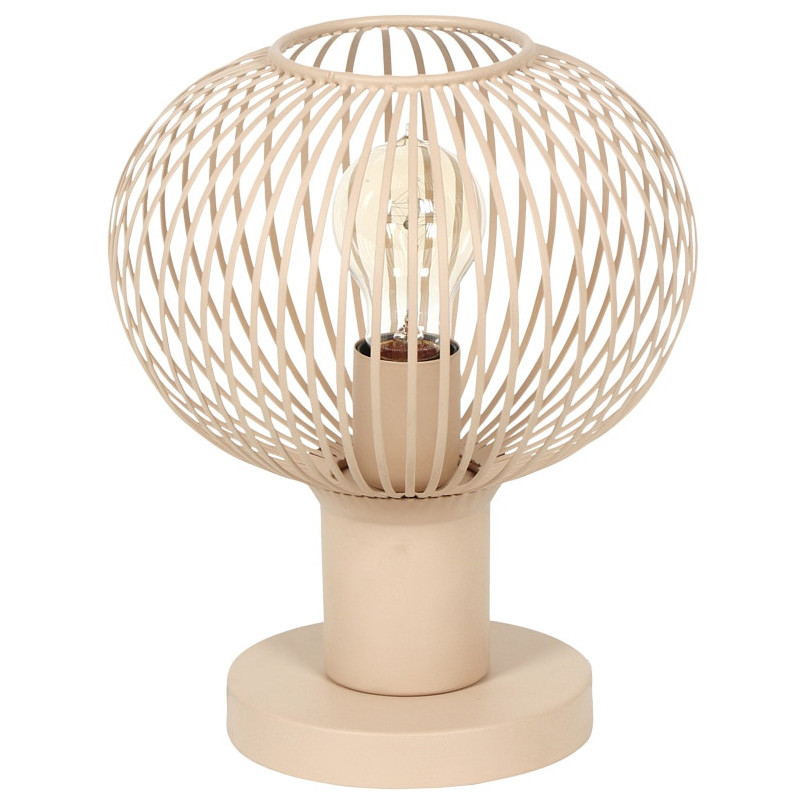 Lampa stołowa druciana Gila 23cm piaskowa Trio