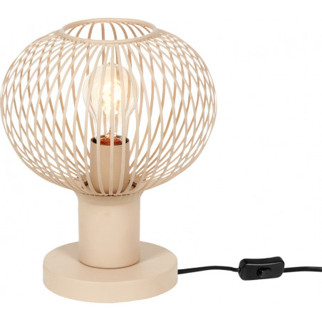Lampa stołowa druciana Gila 23cm piaskowa Trio