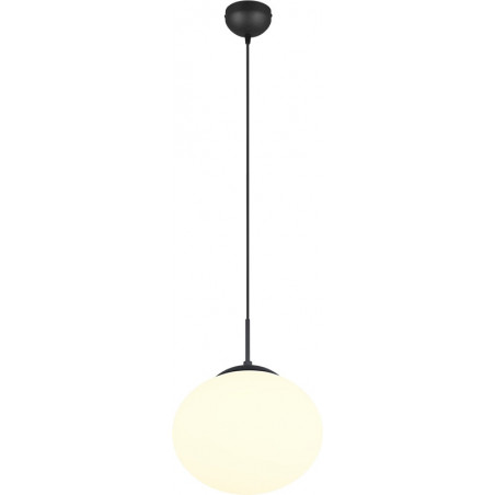 Lampa wisząca szklana kula Fomento 30cm biały / czarny Trio