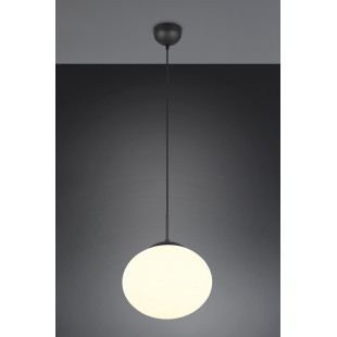 Lampa wisząca szklana kula Fomento 30cm biały / czarny Trio