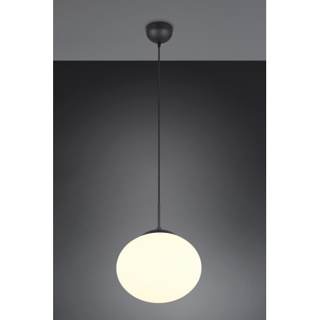 Lampa wisząca szklana kula Fomento 30cm biały / czarny Trio