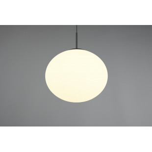 Lampa wisząca szklana kula Fomento 30cm biały / czarny Trio