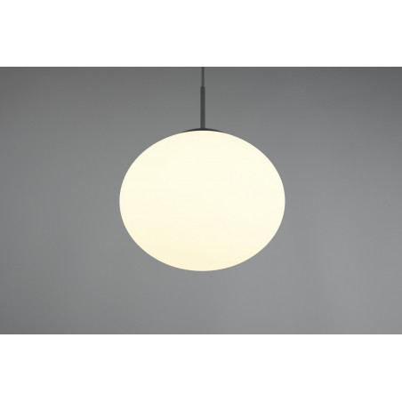 Lampa wisząca szklana kula Fomento 30cm biały / czarny Trio