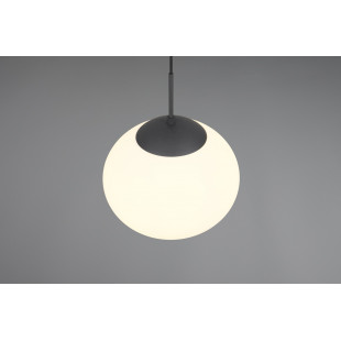 Lampa wisząca szklana kula Fomento 30cm biały / czarny Trio