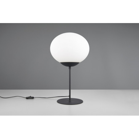 Lampa stołowa szklana kula Fomento 30cm biały / czarny Trio
