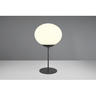Lampa stołowa szklana kula Fomento 30cm biały / czarny Trio