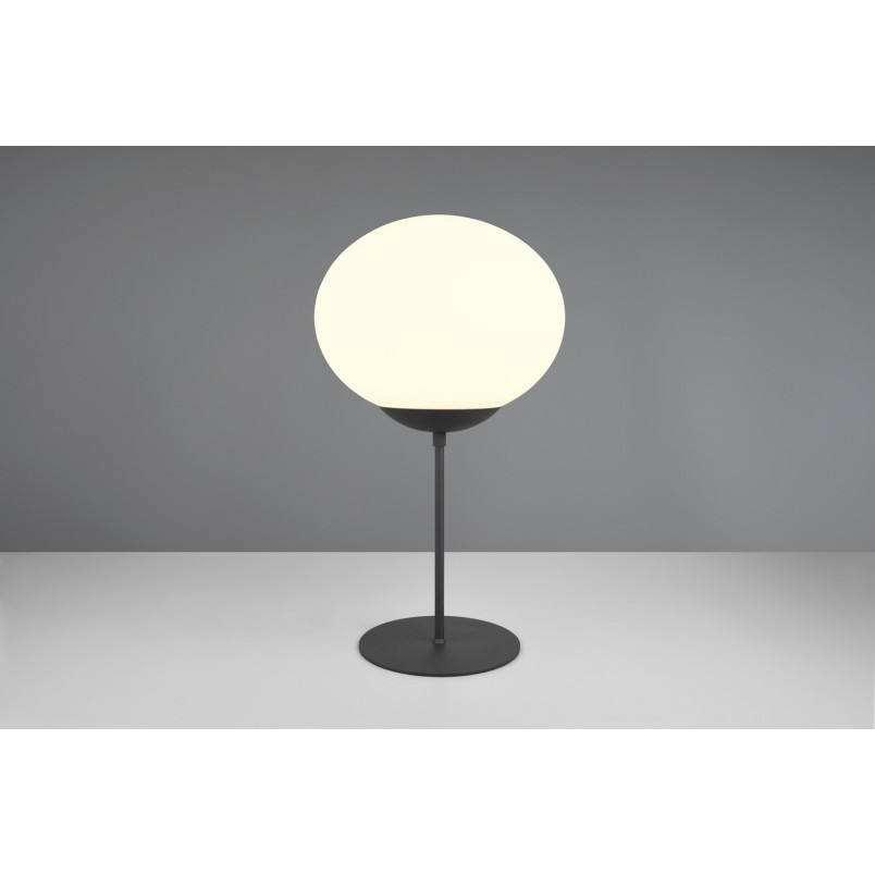 Lampa stołowa szklana kula Fomento 30cm biały / czarny Trio