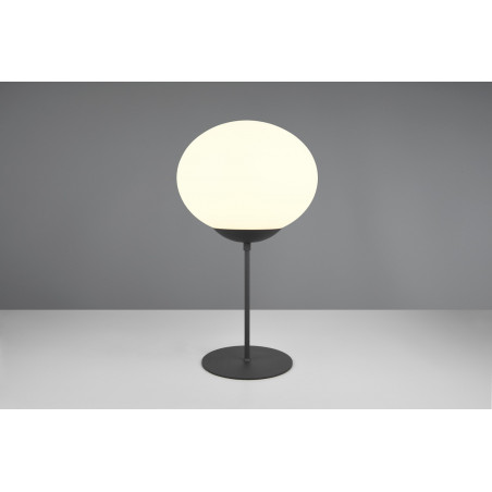 Lampa stołowa szklana kula Fomento 30cm biały / czarny Trio