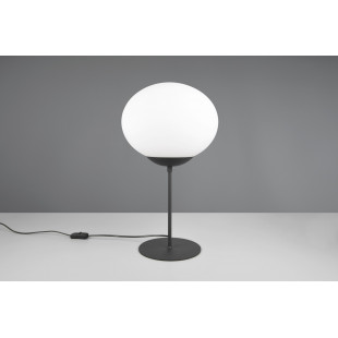 Lampa stołowa szklana kula Fomento 30cm biały / czarny Trio