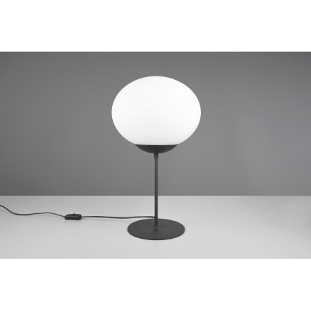 Lampa stołowa szklana kula Fomento 30cm biały / czarny Trio