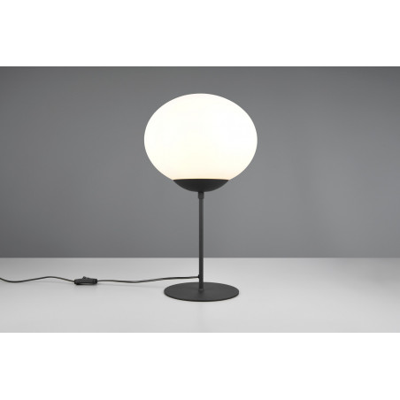 Lampa stołowa szklana kula Fomento 30cm biały / czarny Trio