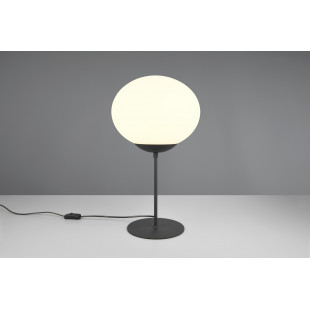 Lampa stołowa szklana kula Fomento 30cm biały / czarny Trio