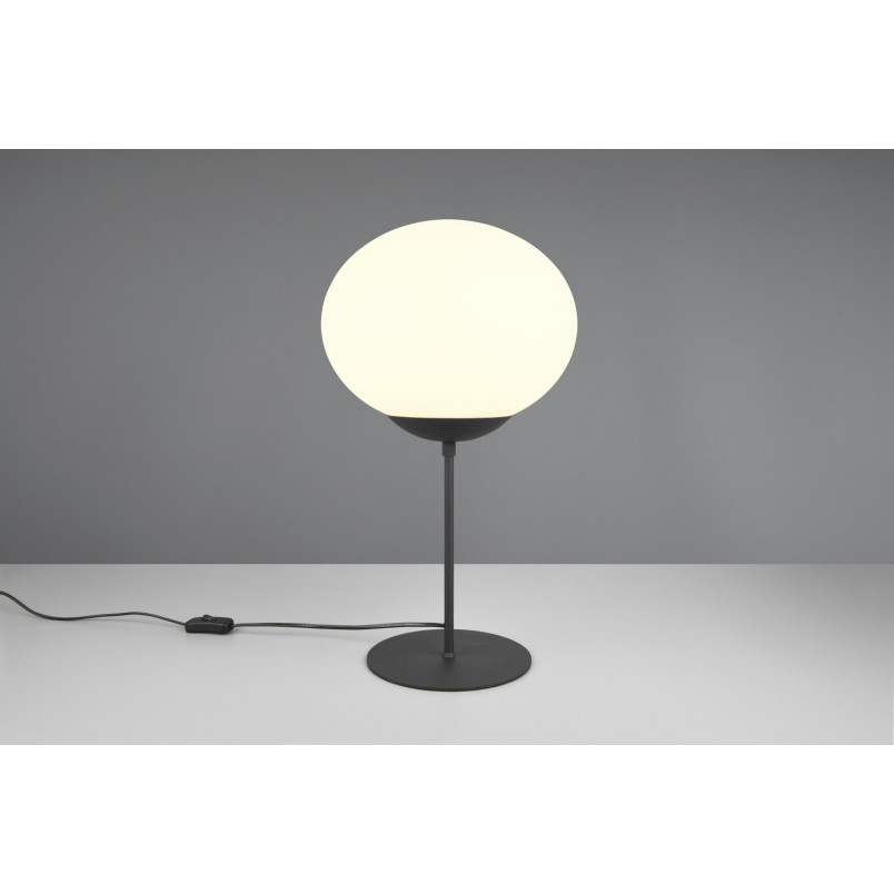 Lampa stołowa szklana kula Fomento 30cm biały / czarny Trio