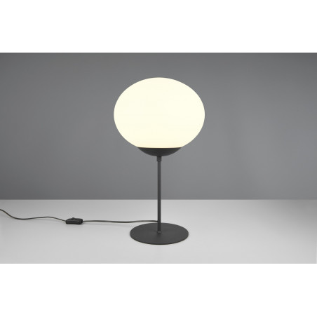 Lampa stołowa szklana kula Fomento 30cm biały / czarny Trio
