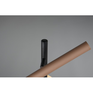Lampa podłogowa 3 punktowa ze ściemniaczem Fiato LED 150cm brąz / czarny Trio
