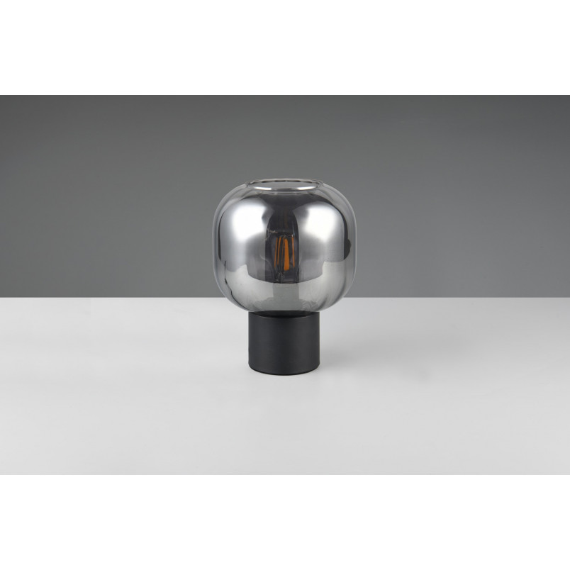 Lampa szklana na szafkę nocną Diva chrom / czarny mat Trio