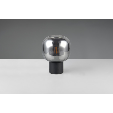 Lampa szklana na szafkę nocną Diva chrom / czarny mat Trio