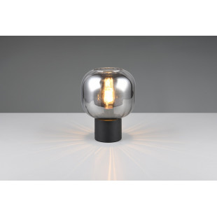 Lampa szklana na szafkę nocną Diva chrom / czarny mat Trio