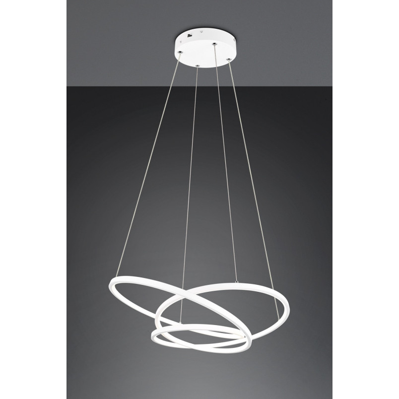 Lampa wisząca nowoczesna z regulacją barwy światła Darvin LED 64cm biała Trio