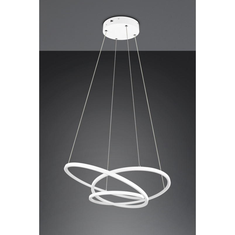 Lampa wisząca nowoczesna z regulacją barwy światła Darvin LED 64cm biała Trio