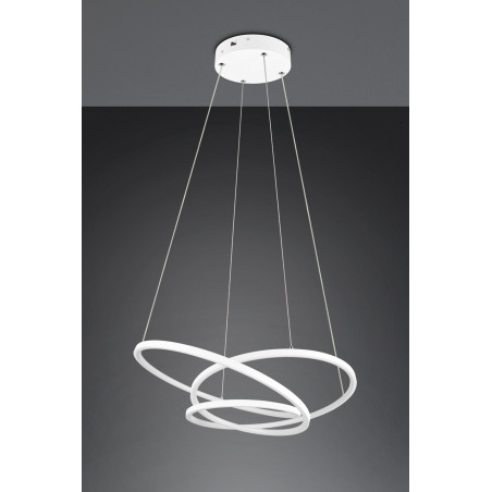 Lampa wisząca nowoczesna z regulacją barwy światła Darvin LED 64cm biała Trio