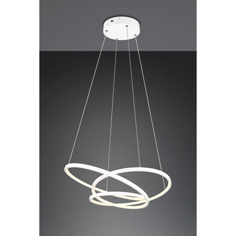 Lampa wisząca nowoczesna z regulacją barwy światła Darvin LED 64cm biała Trio