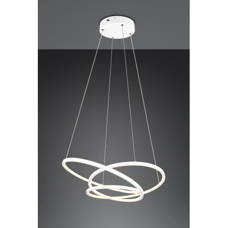 Lampa wisząca nowoczesna z regulacją barwy światła Darvin LED 64cm biała Trio