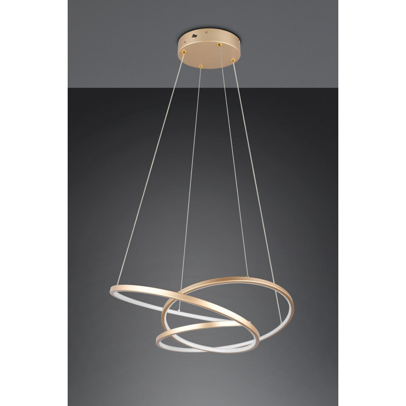 Lampa wisząca nowoczesna z regulacją barwy światła Darvin LED 64cm złota Trio