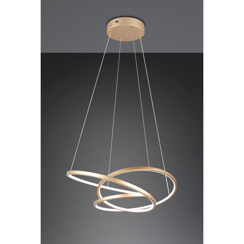 Lampa wisząca nowoczesna z regulacją barwy światła Darvin LED 64cm złota Trio