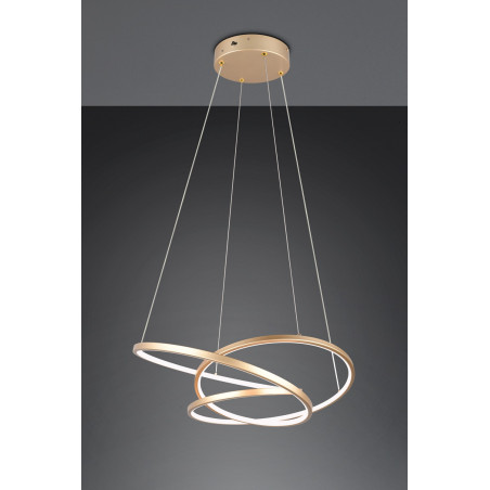 Lampa wisząca nowoczesna z regulacją barwy światła Darvin LED 64cm złota Trio