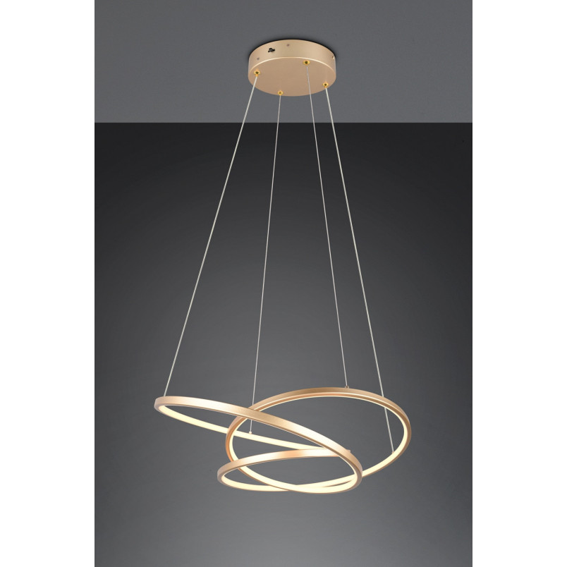 Lampa wisząca nowoczesna z regulacją barwy światła Darvin LED 64cm złota Trio