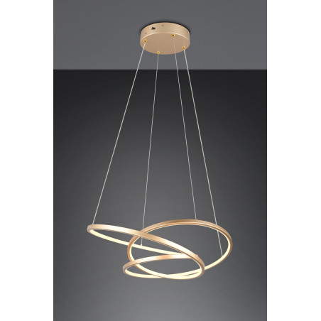 Lampa wisząca nowoczesna z regulacją barwy światła Darvin LED 64cm złota Trio
