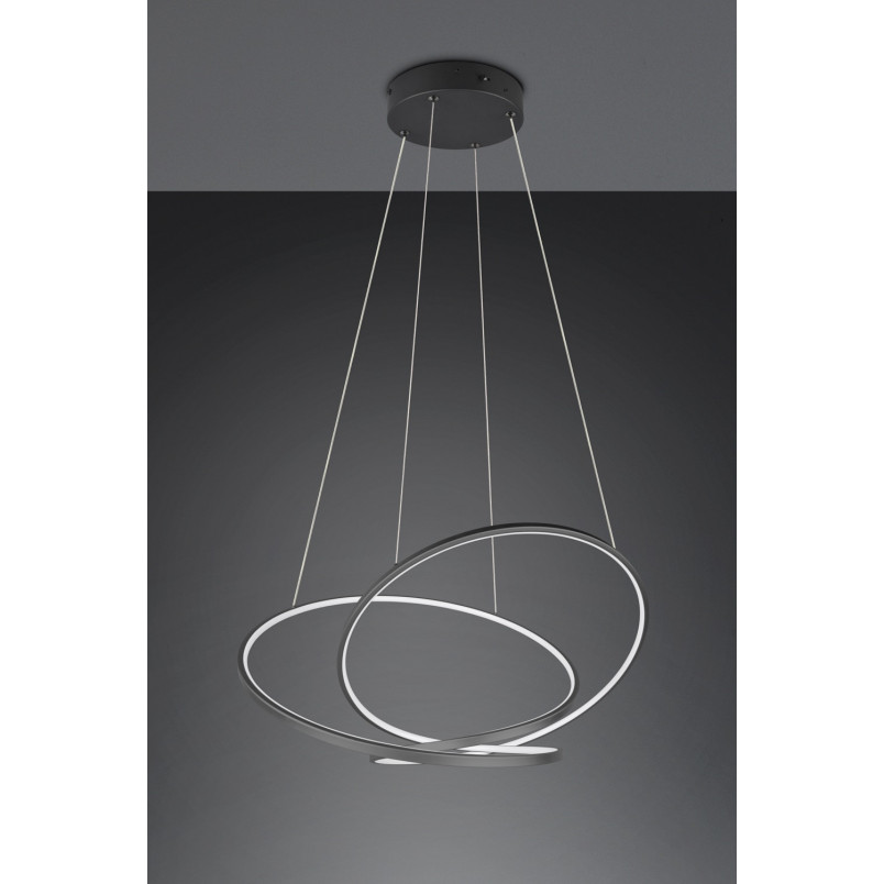 Lampa wisząca nowoczesna z regulacją barwy światła Darvin LED 84cm czarna Trio