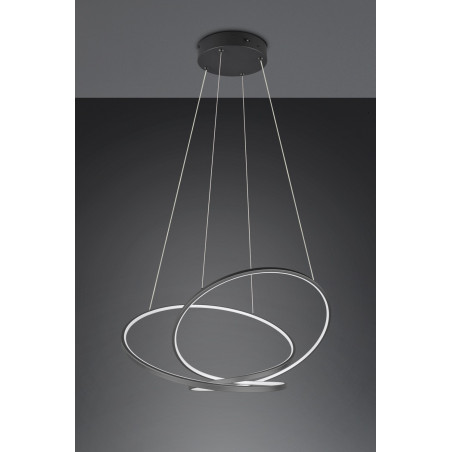 Lampa wisząca nowoczesna z regulacją barwy światła Darvin LED 84cm czarna Trio