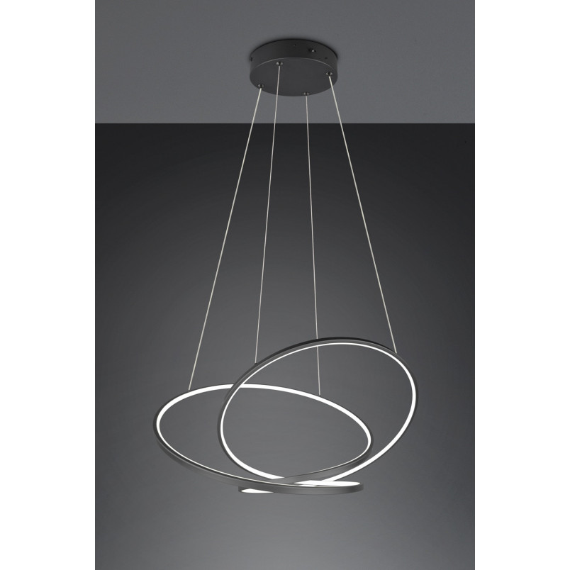 Lampa wisząca nowoczesna z regulacją barwy światła Darvin LED 84cm czarna Trio