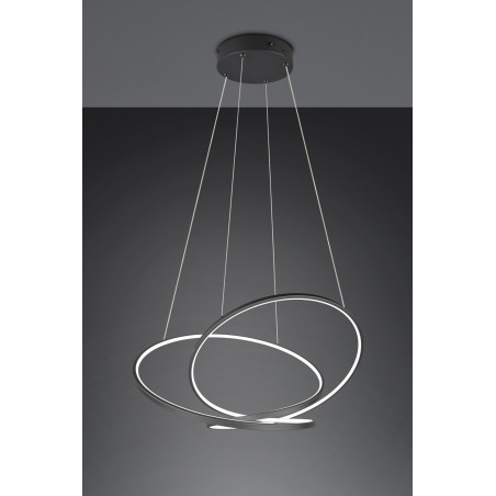 Lampa wisząca nowoczesna z regulacją barwy światła Darvin LED 84cm czarna Trio