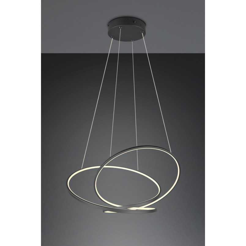 Lampa wisząca nowoczesna z regulacją barwy światła Darvin LED 84cm czarna Trio