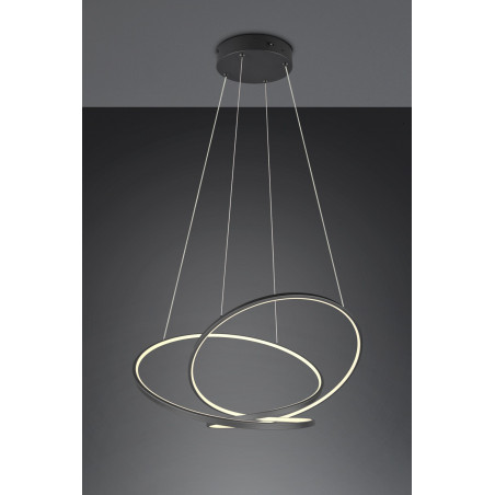 Lampa wisząca nowoczesna z regulacją barwy światła Darvin LED 84cm czarna Trio