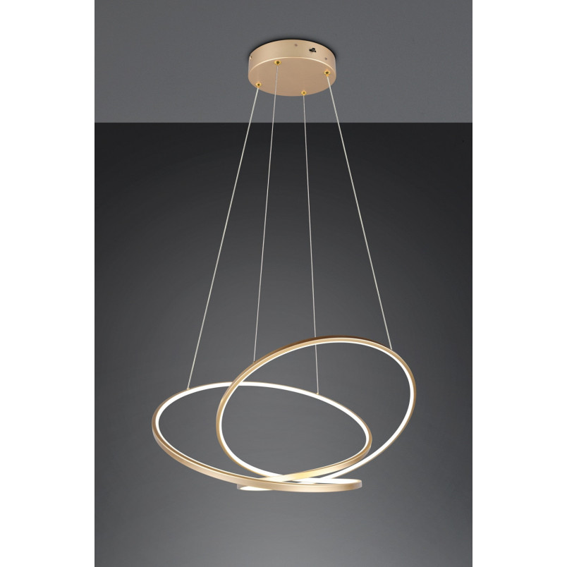 Lampa wisząca nowoczesna z regulacją barwy światła Darvin LED 84cm złota Trio