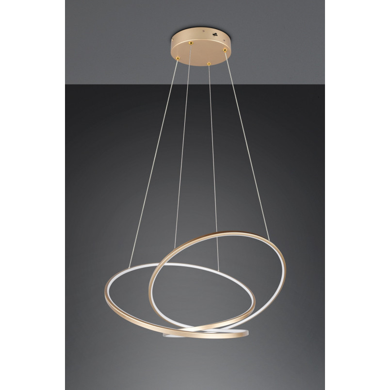 Lampa wisząca nowoczesna z regulacją barwy światła Darvin LED 84cm złota Trio