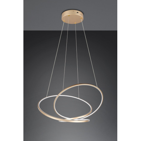 Lampa wisząca nowoczesna z regulacją barwy światła Darvin LED 84cm złota Trio
