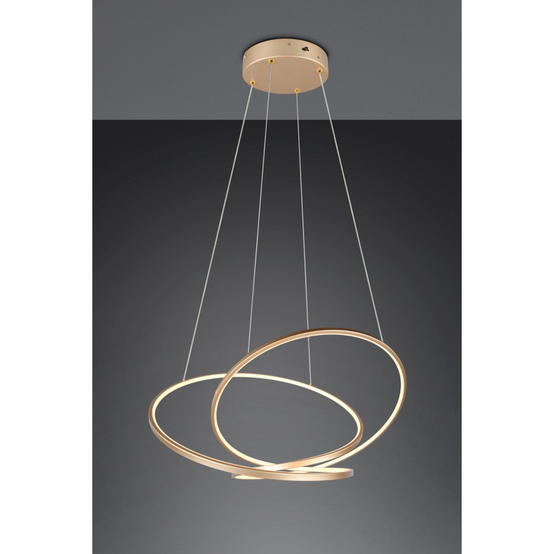 Lampa wisząca nowoczesna z regulacją barwy światła Darvin LED 84cm złota Trio