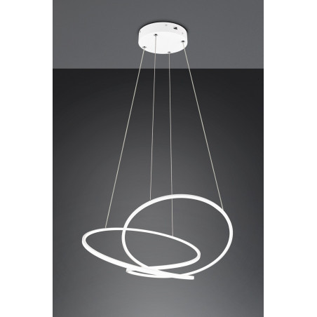 Lampa wisząca nowoczesna z regulacją barwy światła Darvin LED 84cm biała Trio