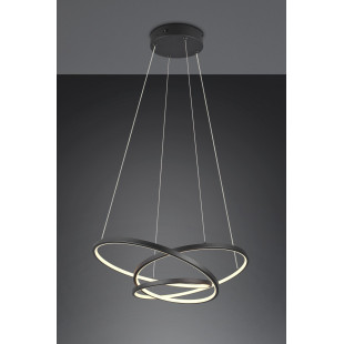 Lampa wisząca nowoczesna z regulacją barwy światła Darvin LED 64cm czarna Trio