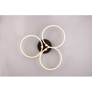 Plafon nowoczesny z regulacją barwy światła Caruso LED 65cm złoty / czarny Trio