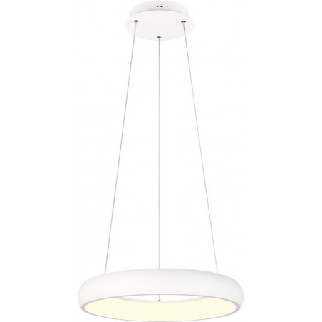 Lampa wisząca okrągła z regulacją barwy światła Cardona LED 46cm biały mat Trio